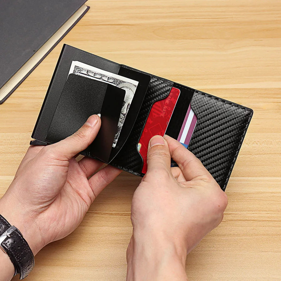 StealthGuard Slim RFID Wallet: Smart Security meets Sleek Style for Men