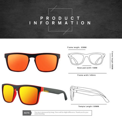 Square Vintage Polarized Sunglasses - Unisex Designer Eyewear