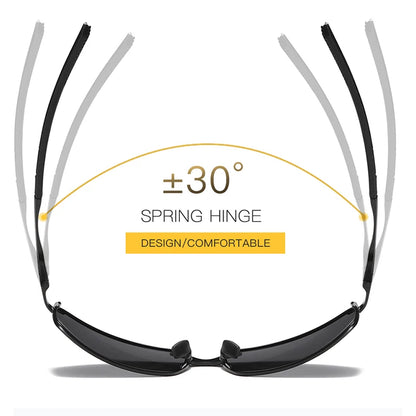 Polarized Metal Frame Sunglasses for Men - UV Protection, Anti-Glare Goggles