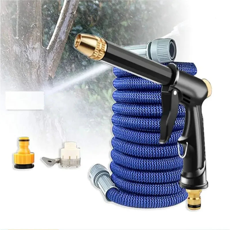 Expandable Garden Hose with High Pressure Nozzle