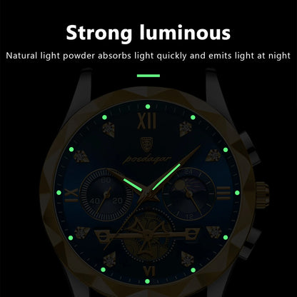 Stainless Steel Mens Watch:|Elite Timepiece