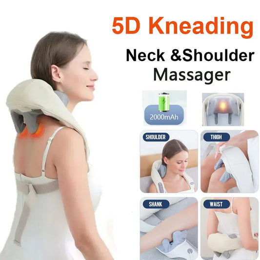 Electric Wireless Neck & Back Massager & Neck & Shoulder