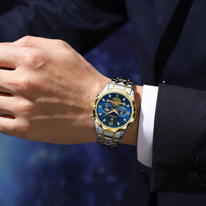 Stainless Steel Mens Watch:|Elite Timepiece