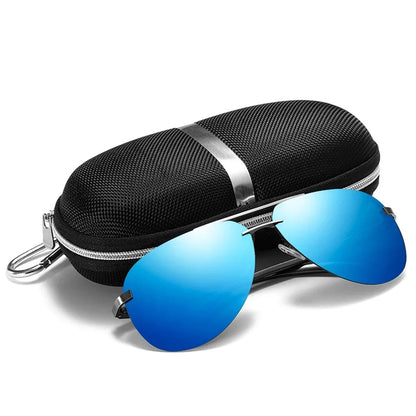 Mens Classic Polarized Sunglasses with Mirror Lens